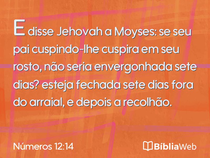 Números 12:14 em imagem para compartilhar