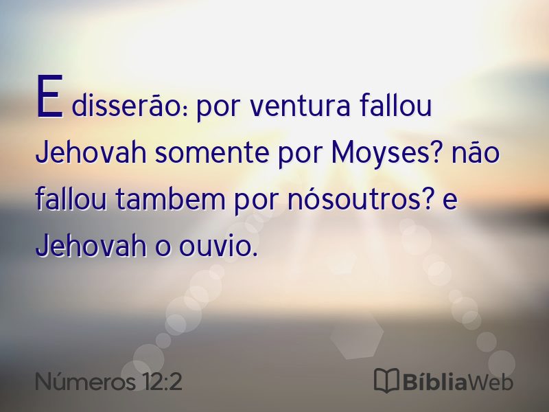 Números 12:2 em imagem para compartilhar