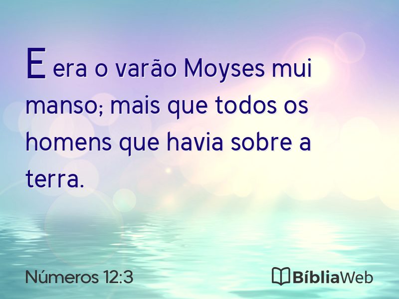 Números 12:3 em imagem para compartilhar