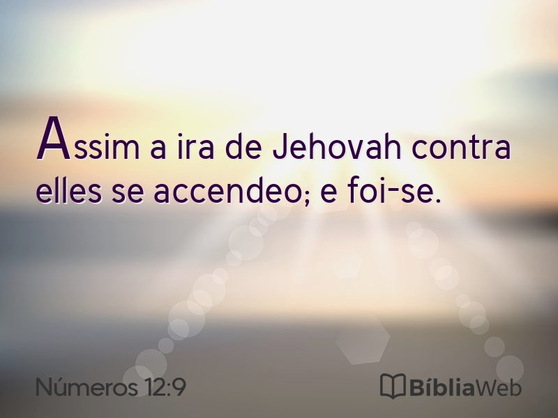Números 12:9 em imagem para compartilhar