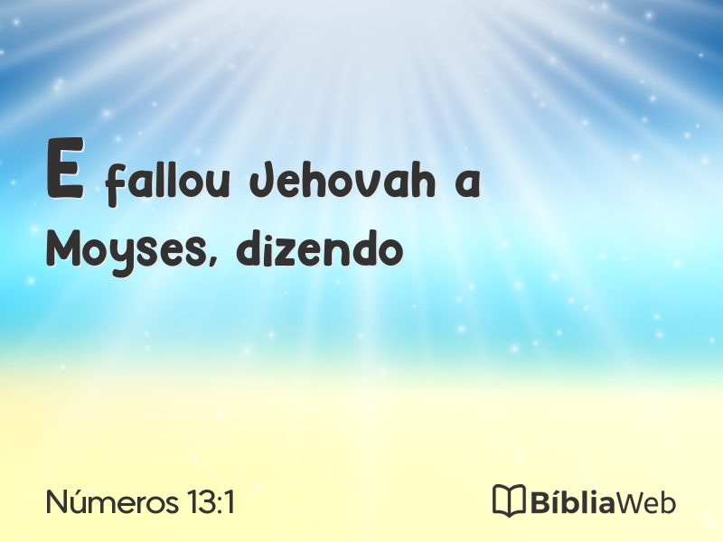 Números 13:1 em imagem para compartilhar