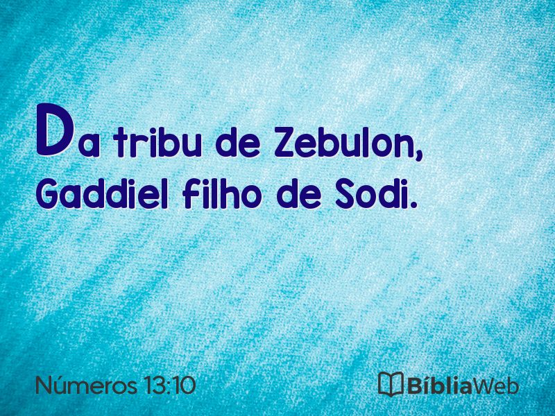 Números 13:10 em imagem para compartilhar