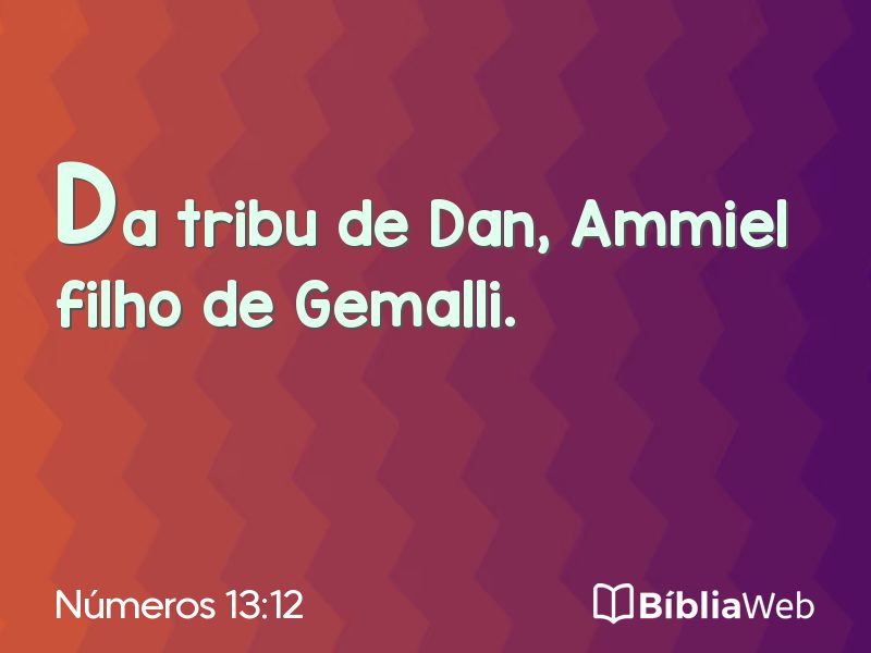 Números 13:12 em imagem para compartilhar