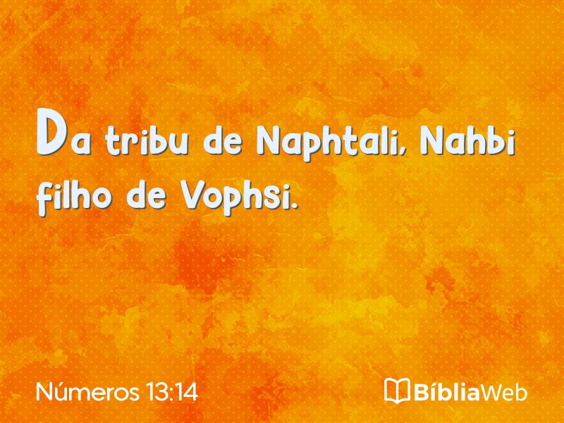 Números 13:14 em imagem para compartilhar