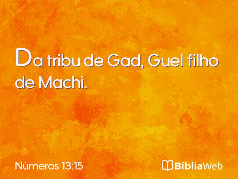 Números 13:15 em imagem para compartilhar
