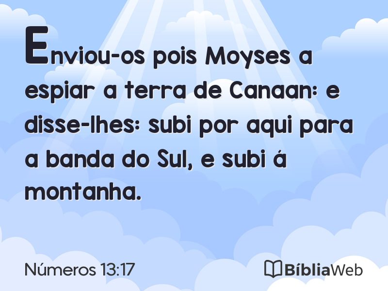 Números 13:17 em imagem para compartilhar