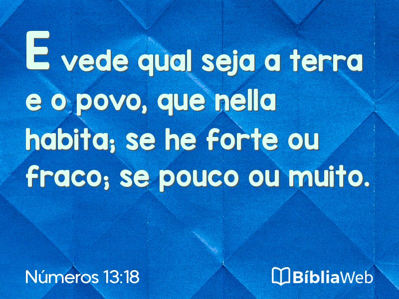 Números 13:18 em imagem para compartilhar