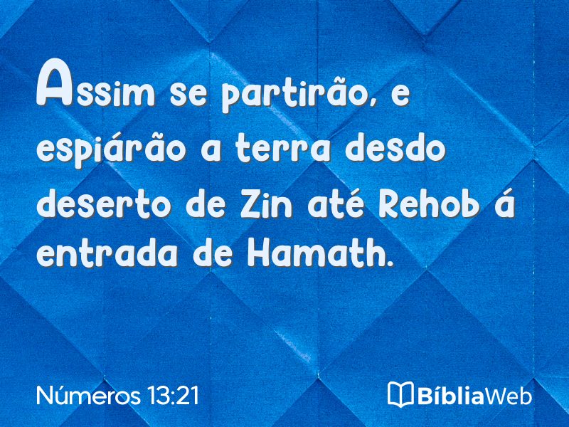 Números 13:21 em imagem para compartilhar
