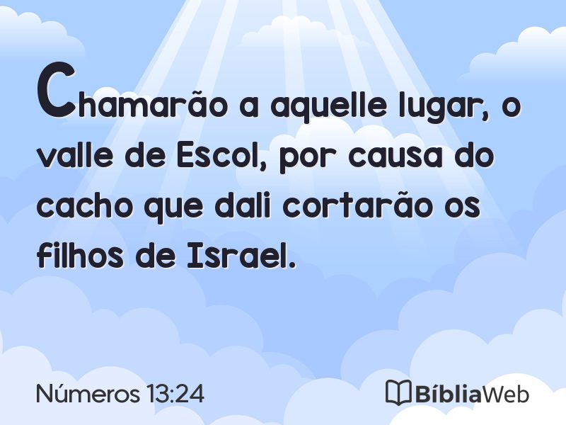 Números 13:24 em imagem para compartilhar