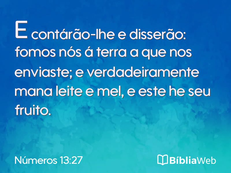 Números 13:27 em imagem para compartilhar