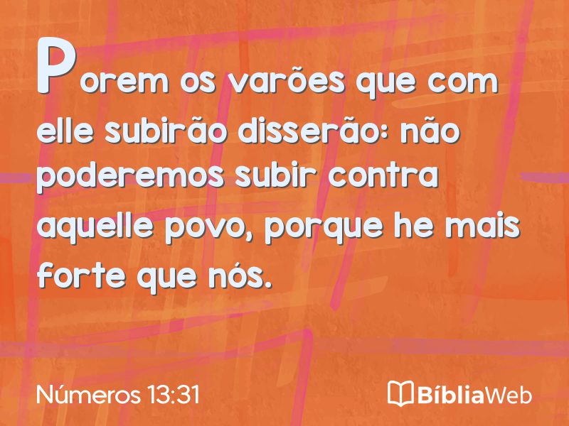 Números 13:31 em imagem para compartilhar
