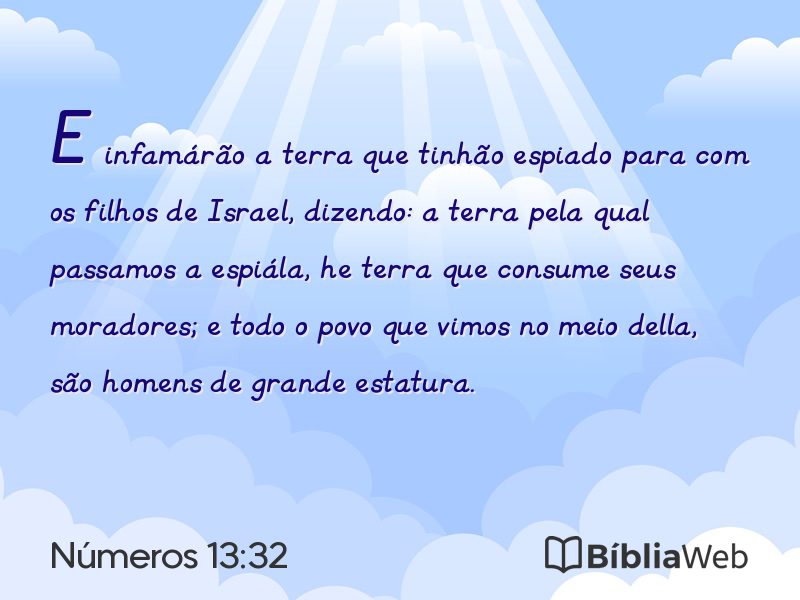 Números 13:32 em imagem para compartilhar
