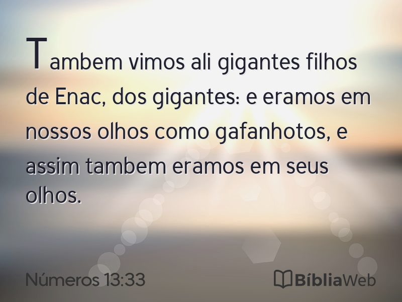 Números 13:33 em imagem para compartilhar