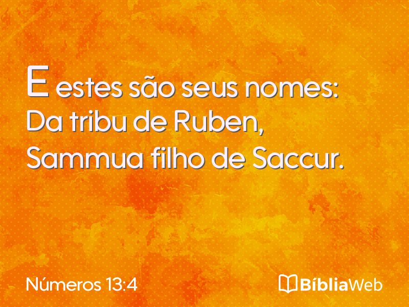 Números 13:4 em imagem para compartilhar