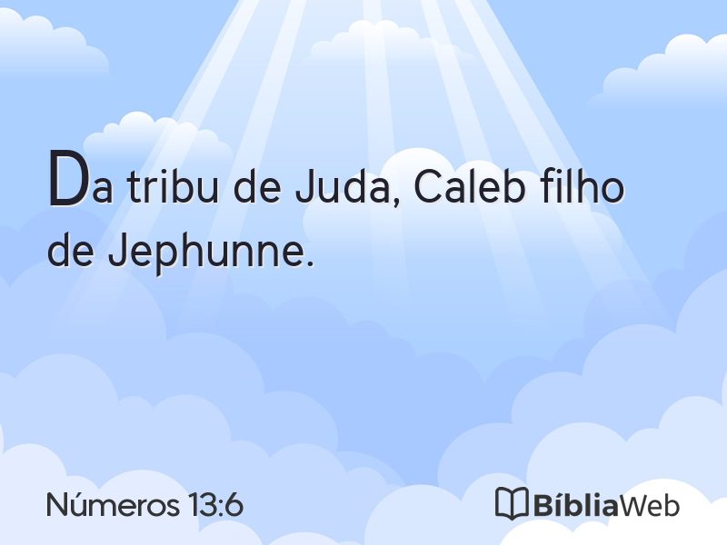 Números 13:6 em imagem para compartilhar