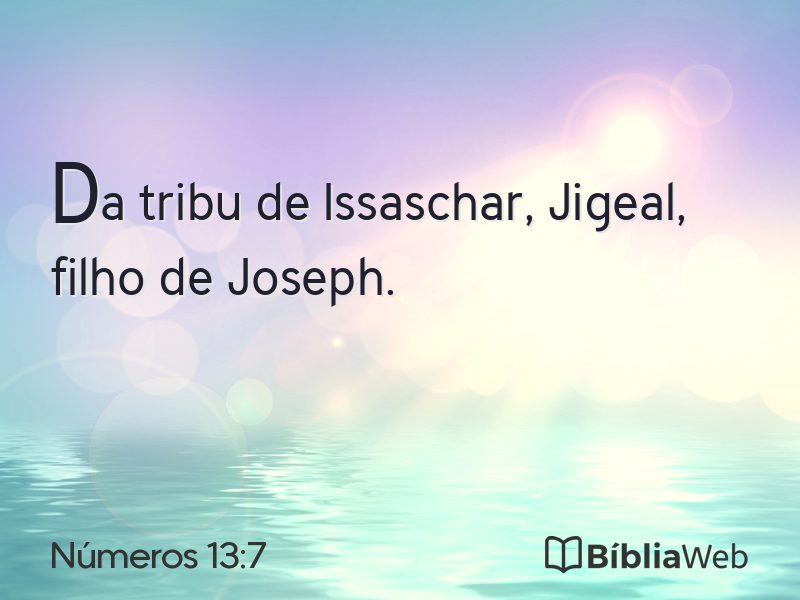 Números 13:7 em imagem para compartilhar