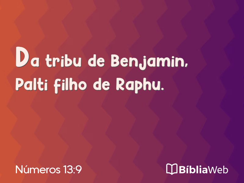 Números 13:9 em imagem para compartilhar