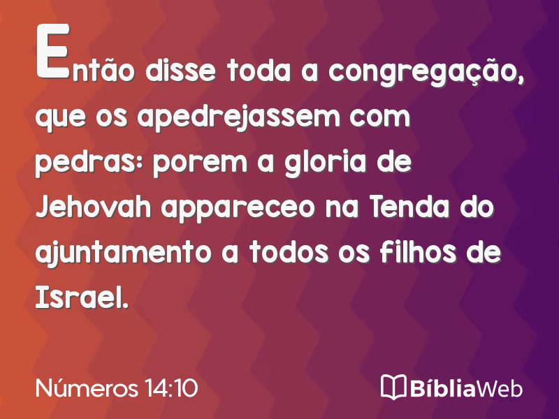 Números 14:10 em imagem para compartilhar