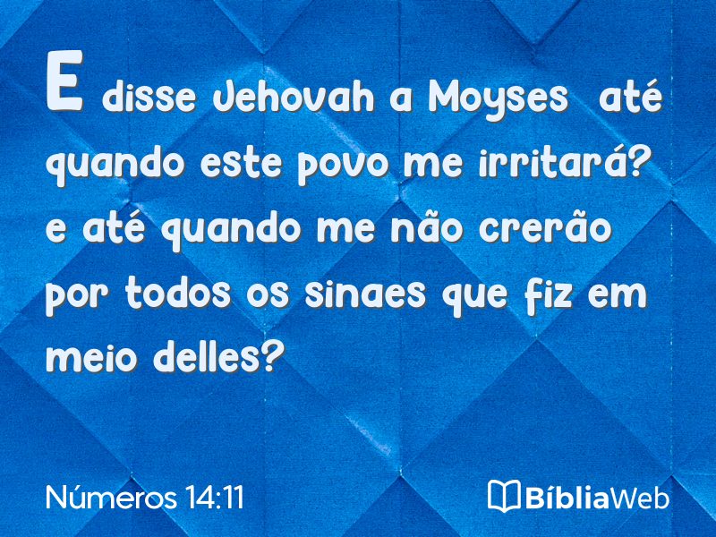 Números 14:11 em imagem para compartilhar