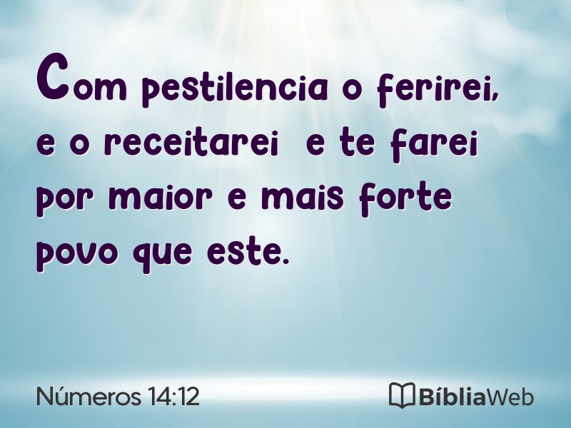 Números 14:12 em imagem para compartilhar