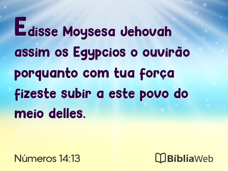 Números 14:13 em imagem para compartilhar