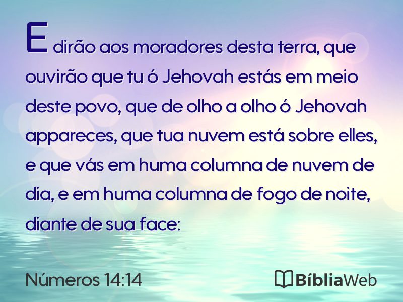Números 14:14 em imagem para compartilhar