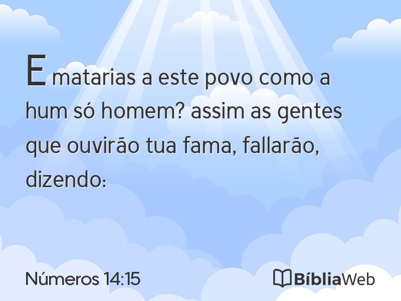 Números 14:15 em imagem para compartilhar