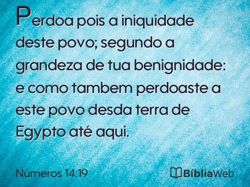 Números 14:19 em imagem para compartilhar