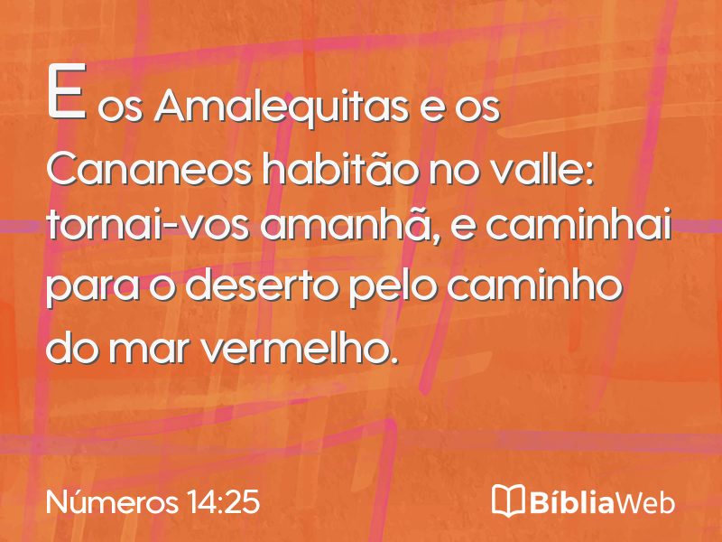 Números 14:25 em imagem para compartilhar