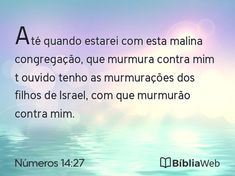 Números 14:27 em imagem para compartilhar