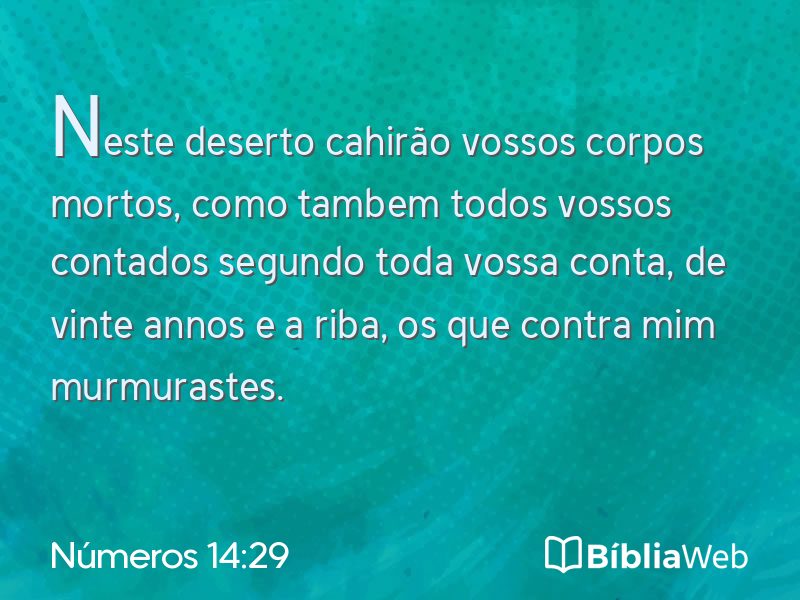 Números 14:29 em imagem para compartilhar