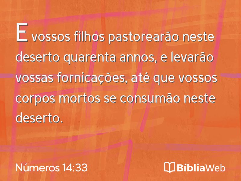 Números 14:33 em imagem para compartilhar