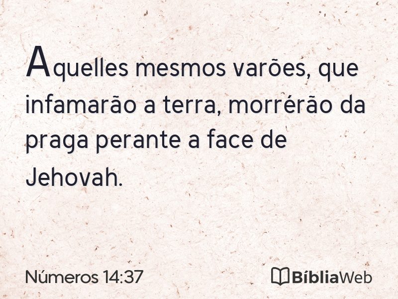Números 14:37 em imagem para compartilhar