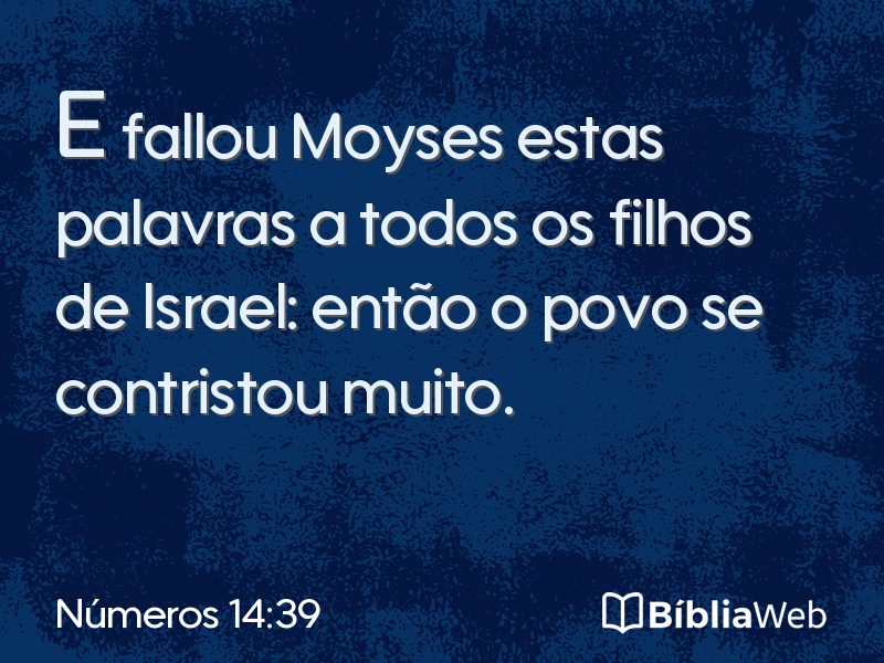 Números 14:39 em imagem para compartilhar