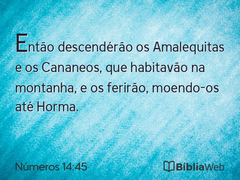 Números 14:45 em imagem para compartilhar