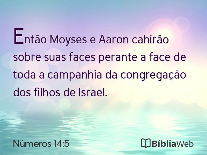 Números 14:5 em imagem para compartilhar