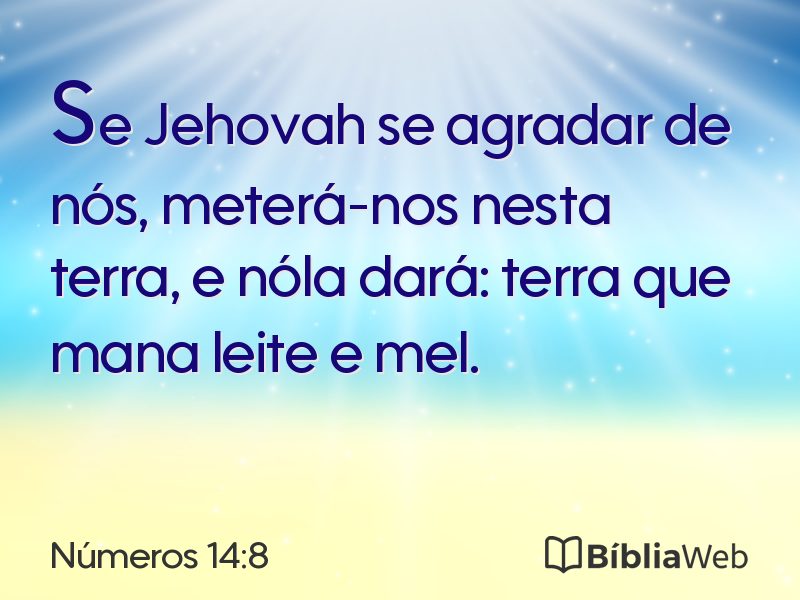 Números 14:8 em imagem para compartilhar
