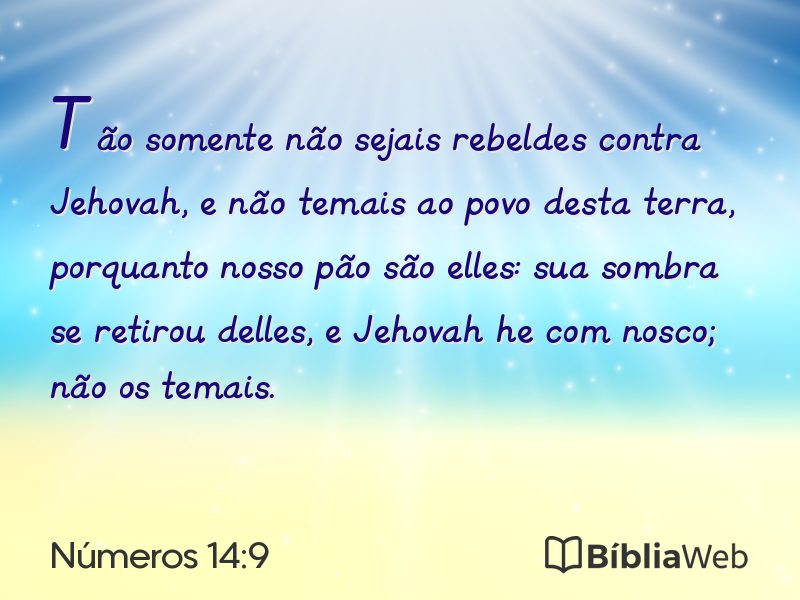 Números 14:9 em imagem para compartilhar