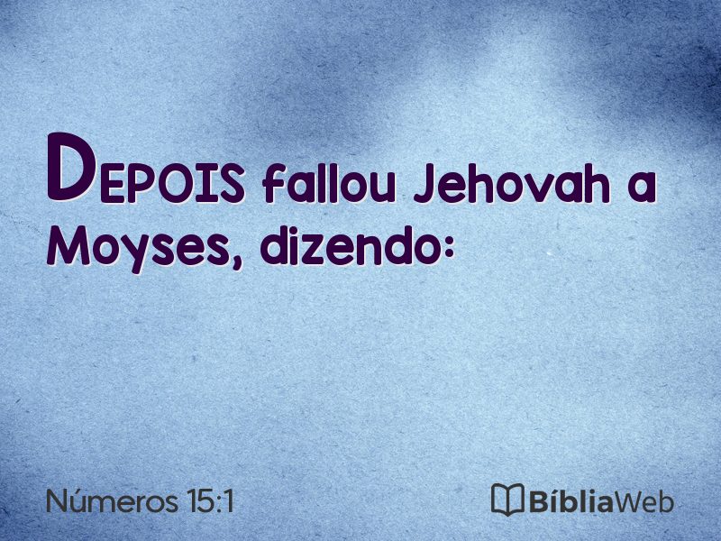 Números 15:1 em imagem para compartilhar