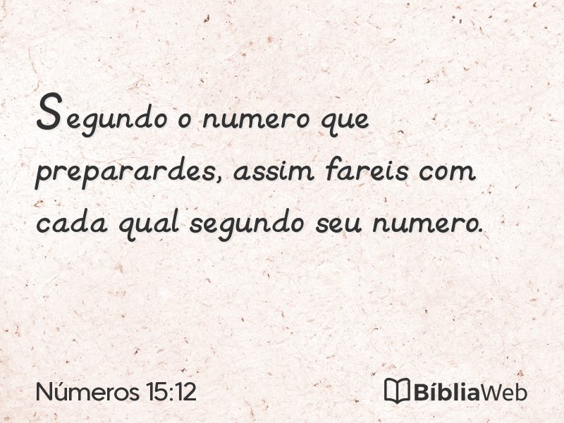 Números 15:12 em imagem para compartilhar