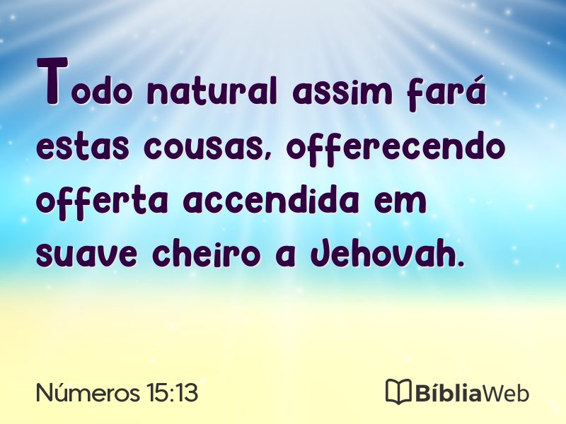 Números 15:13 em imagem para compartilhar