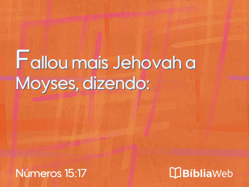 Números 15:17 em imagem para compartilhar