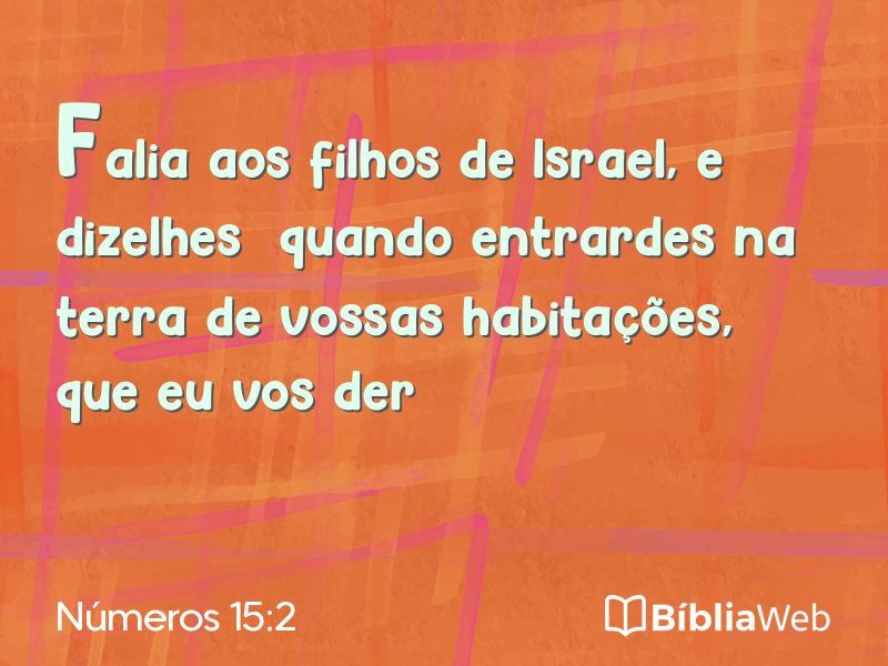Números 15:2 em imagem para compartilhar