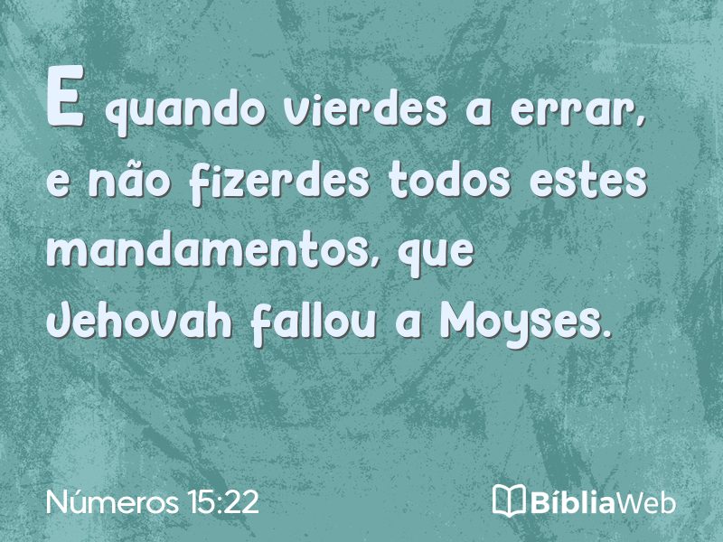 Números 15:22 em imagem para compartilhar