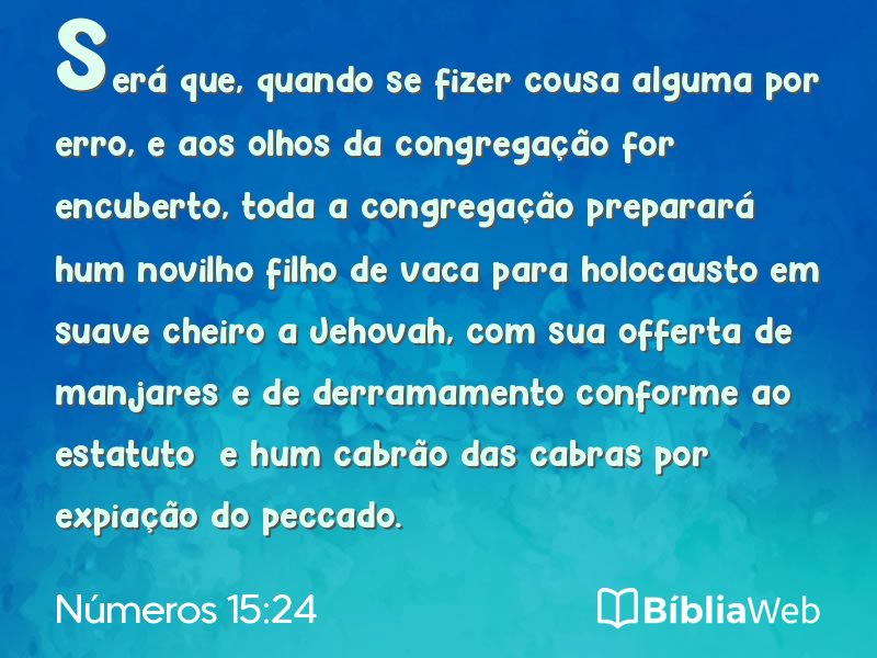 Números 15:24 em imagem para compartilhar