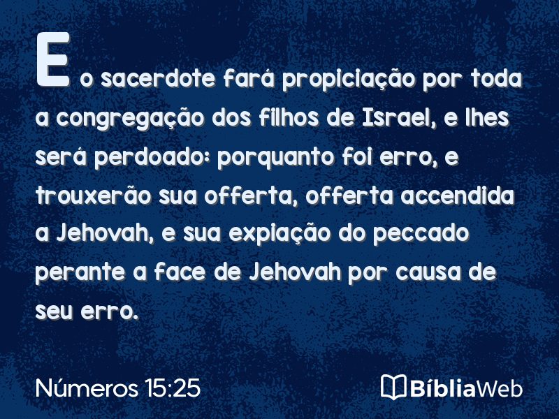 Números 15:25 em imagem para compartilhar