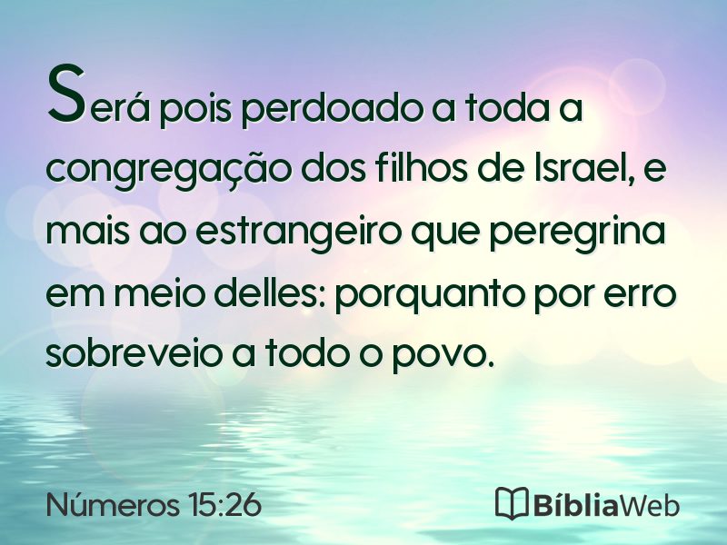 Números 15:26 em imagem para compartilhar
