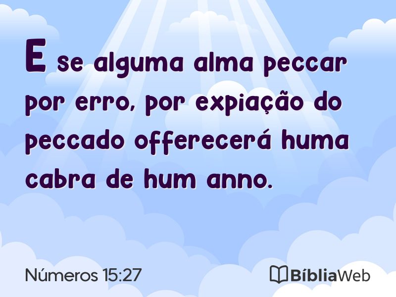 Números 15:27 em imagem para compartilhar