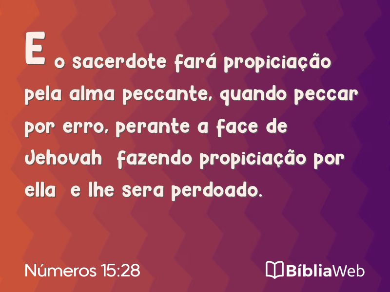 Números 15:28 em imagem para compartilhar
