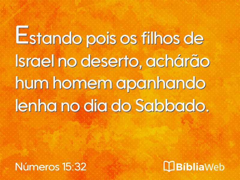 Números 15:32 em imagem para compartilhar